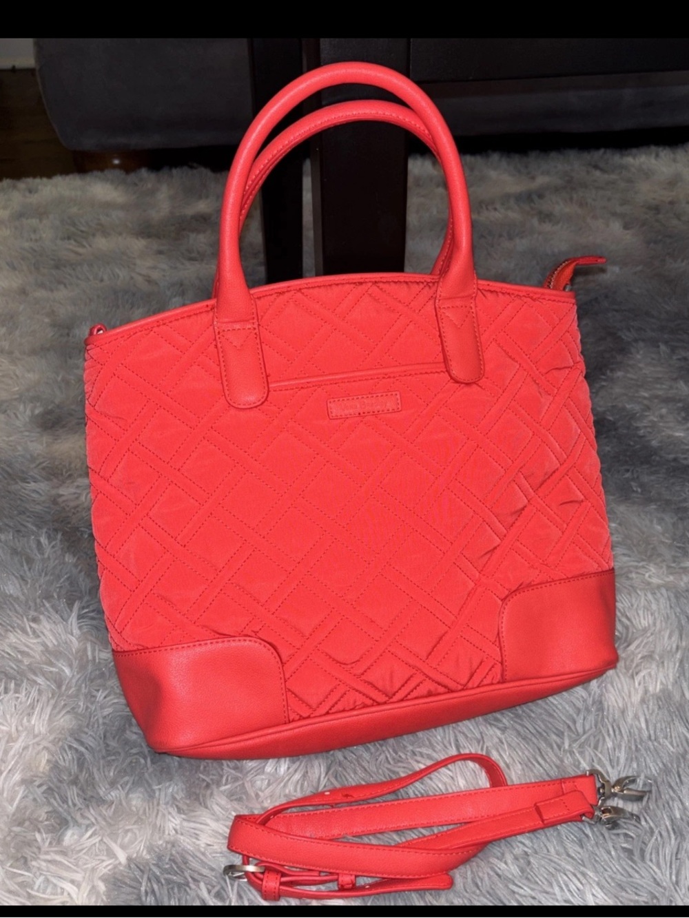 Vera Bradley Quilted Day Off Canyon Red Women's Crossbody with Detachable Strap